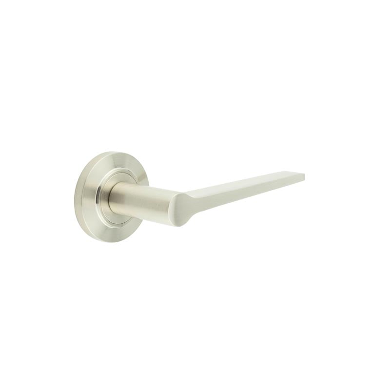 Burlington Knightsbridge Door Handles On Stepped Rose by Burlington By Frelan