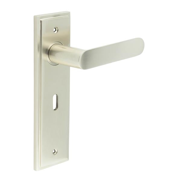 Burlington Kensington Door Handles Lock Backplate by Burlington By Frelan