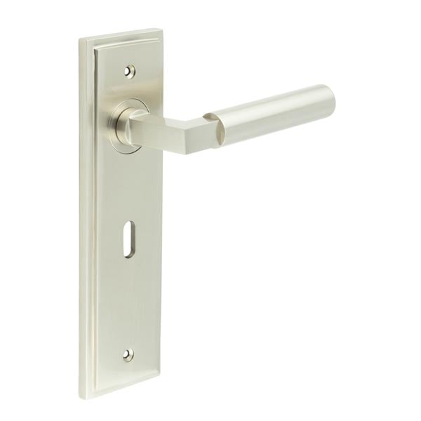 Burlington Westminster Door Handle Lock Backplate by Burlington By Frelan