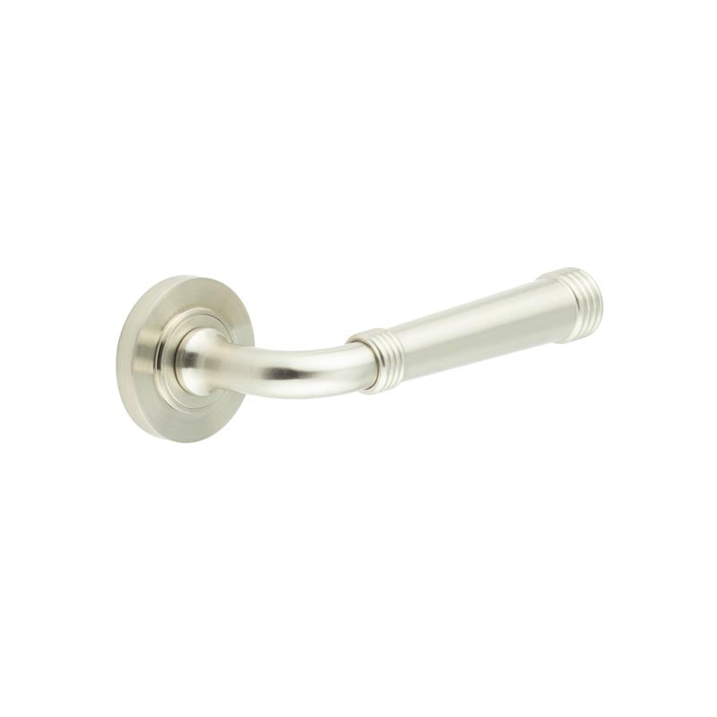 Burlington Highgate Door Handles On Plain Rose by Burlington By Frelan