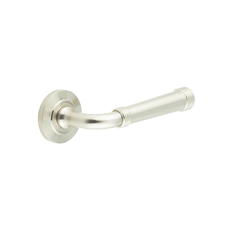 Burlington Highgate Door Handles On Chamfered Rose by Burlington By Frelan