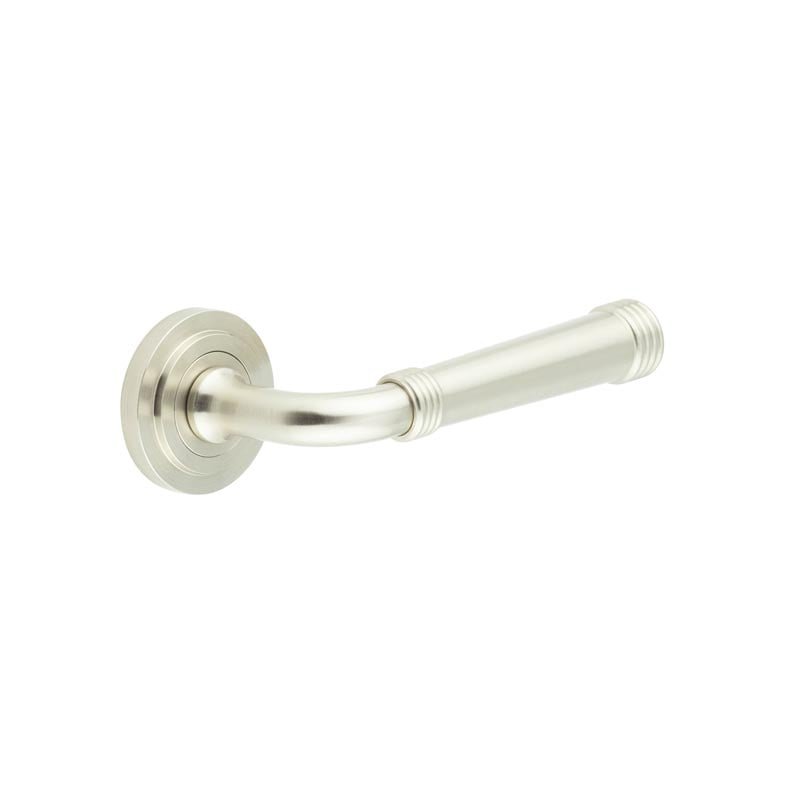 Burlington Highgate Door Handles On Stepped Rose by Burlington By Frelan