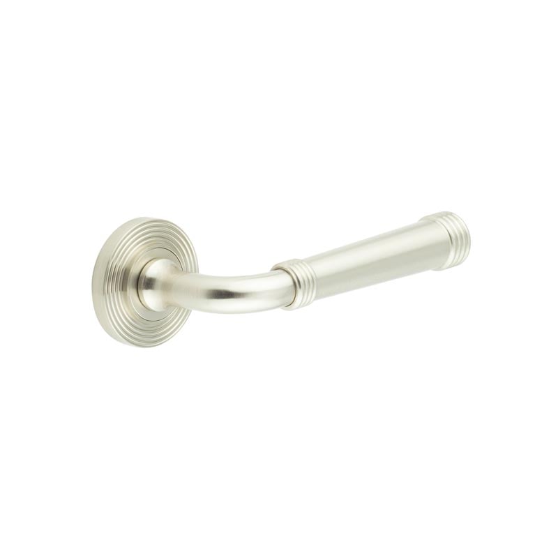 Burlington Highgate Door Handles On Reeded Rose by Burlington By Frelan