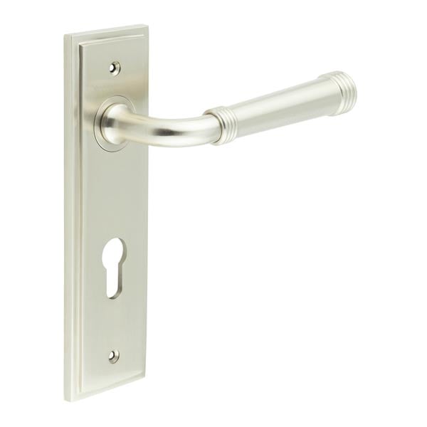 Burlington Highgate Door Handle Din Euro Backplate by Burlington By Frelan