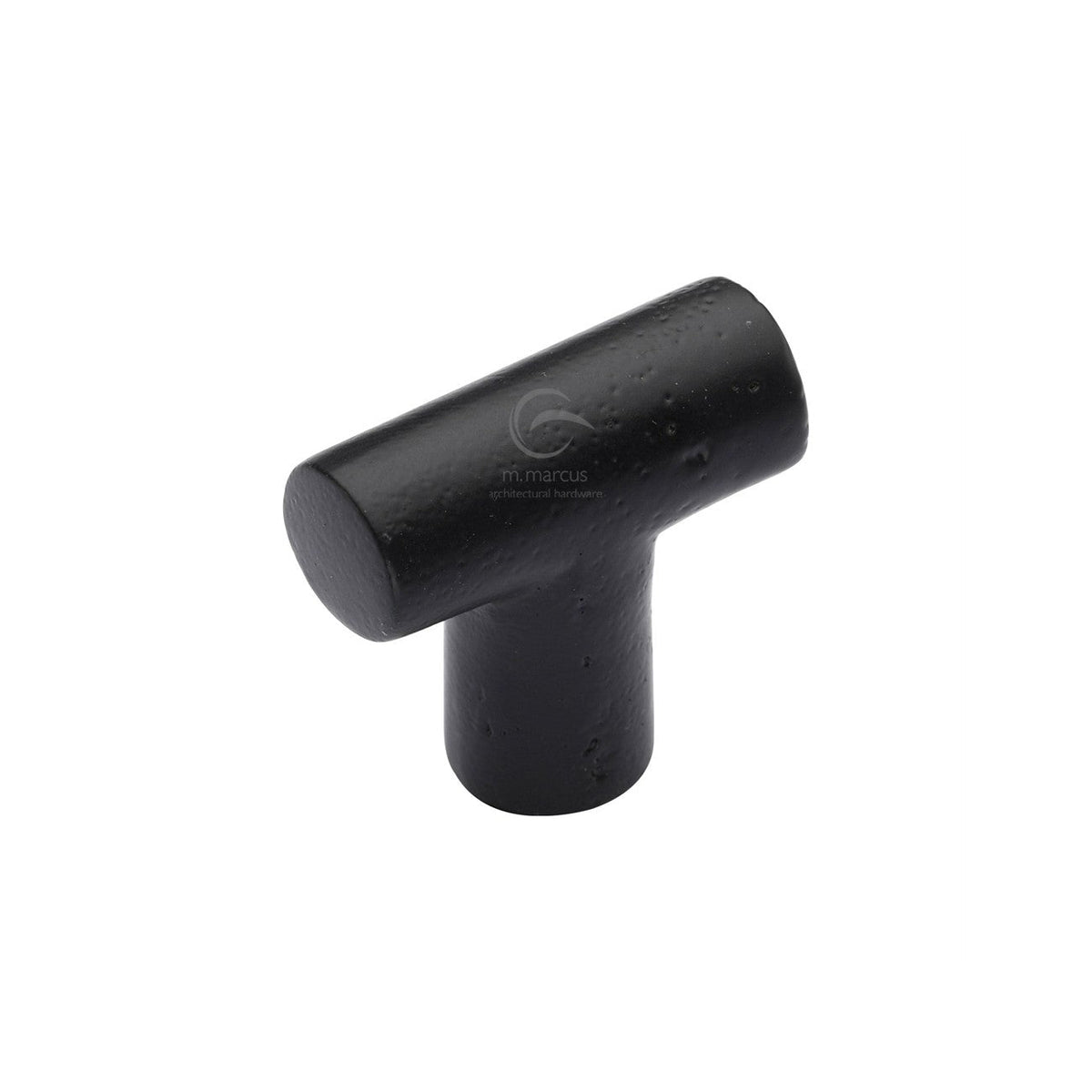 Matt Black Iron T Shaped Cabinet Knob by M Marcus - Heritage Brass