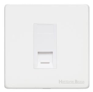 Vintage Range Matt White, XWH - 1 Gang CAT6