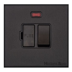 Windsor Range Jet Black (Project Finish) Switched Spur with Neon (13 Amp)