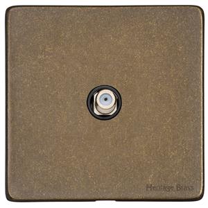 Vintage Range Rustic Brass, XRB - 1 Gang Satellite Socket