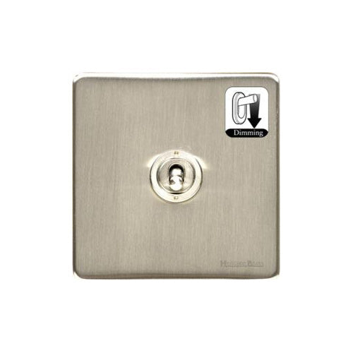 Studio Range Satin Nickel Switches & Sockets, Y05 - 1 Gang Dimming Toggle Switch by Heritage Brass By M-Marcus