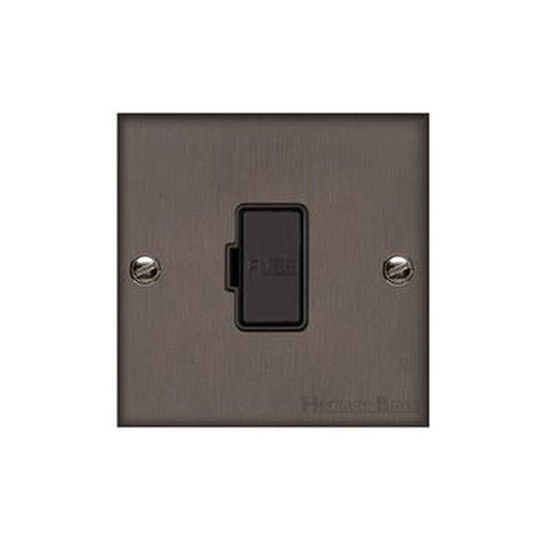 Heritage Brass Stylist Bronze Low Profile Plate - Square Edge - Unswitched Spur (13 Amp) -Type RL9 by Heritage Brass By M-Marcus