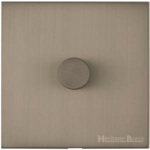 Windsor Range Aged Pewter Switches & Sockets, WAP - 1 Gang TED Dimmer (Compatible with LED Lamps) by Heritage Brass By M-Marcus