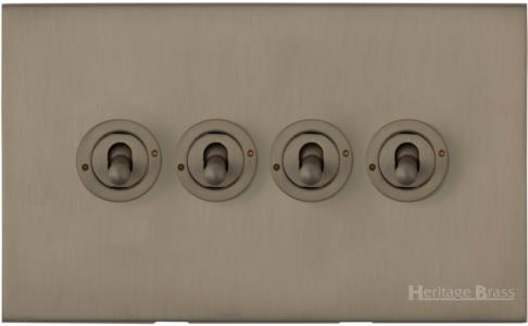 Windsor Range Aged Pewter, WAP - 4 Gang Toggle Switch