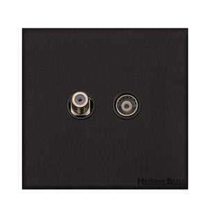 Windsor Range Jet Black (Project Finish) TV/Satellite Socket