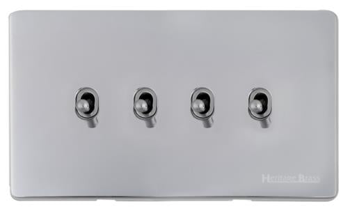 Studio Range Polished Chrome, Y02 - 4 Gang Stockholm Toggle