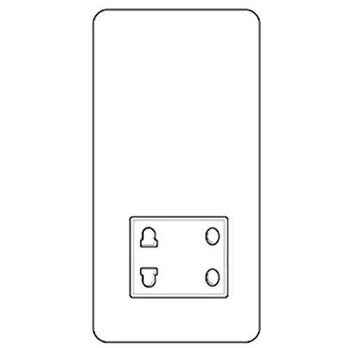 Primed White Flat Plate PW-Shaver Socket Output Voltage 110/240V by Heritage Brass By M-Marcus
