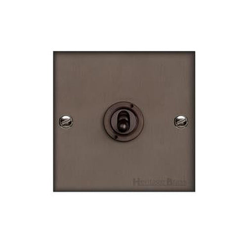 Richmond Elite Range Matt Bronze Switches & Sockets, LP9 - 1 Gang Toggle Switch by Heritage Brass By M-Marcus