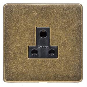 Vintage Range Rustic Brass, XRB - 5 Amp 3 Round Pin Socket