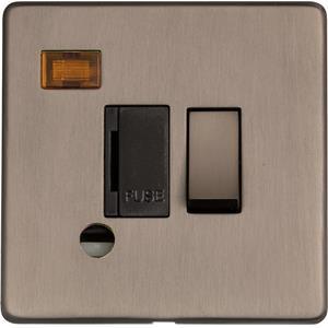 Studio Range Aged Pewter, YAP - Switched Spur with Neon + Cord (13 Amp)