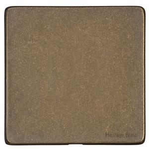 Vintage Range Rustic Brass, XRB - Single Blank Plate