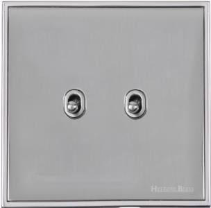 Executive Range Polished Chrome, EX22 - 2 Gang Stockholm Toggle