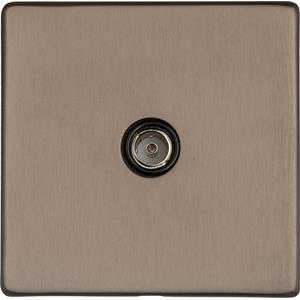 Studio Range Aged Pewter, YAP - 1 Gang Isolated TV Coaxial Socket