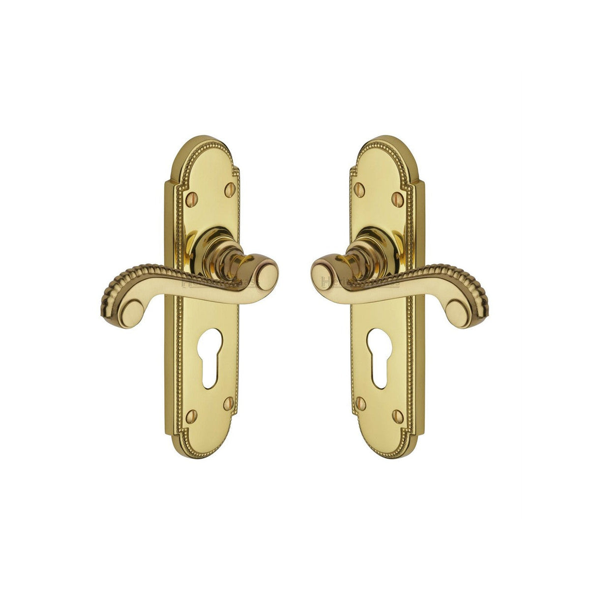 Adam Door Handle on Plate by M Marcus - Heritage Brass