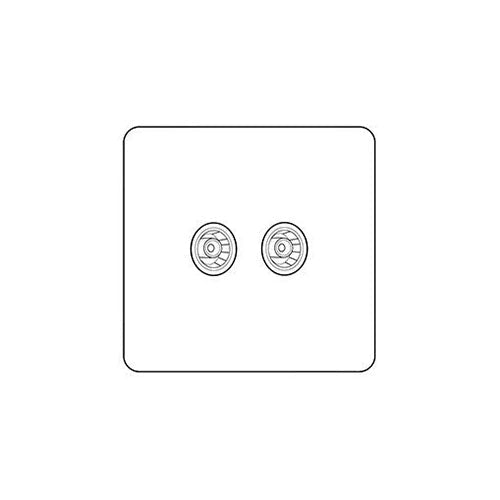 Edwardian Polished Chrome Switches & Sockets, KC - TV/FM Diplexed Socket by Heritage Brass By M-Marcus
