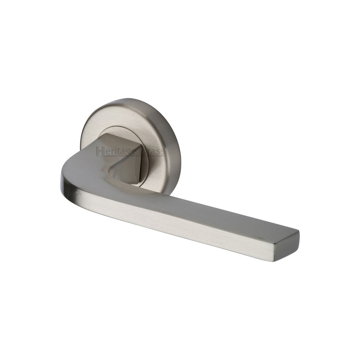 Bellagio Door Handle on Round Rose by M Marcus - Heritage Brass