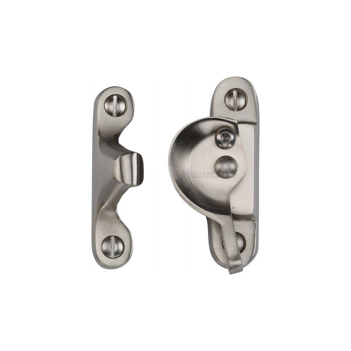 Fitch Pattern Sash Fastener Lockable by M Marcus - Heritage Brass