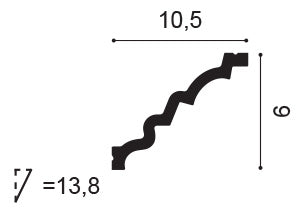 C326f Cornice Moulding Flex Size: 9.0x10.5. (cm) ~ €/ Per Mtr