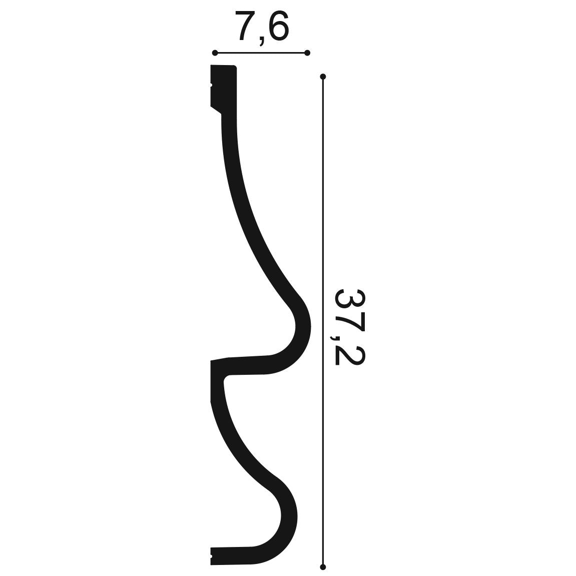 Orac Decor, P3071 Wall Moulding, Wall Moulding, Wall Moulding