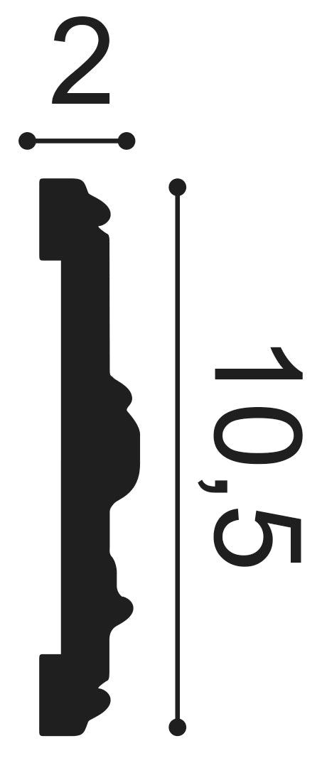 P7010 Panel Mouldings Size: 2.0x10.5. (cm)