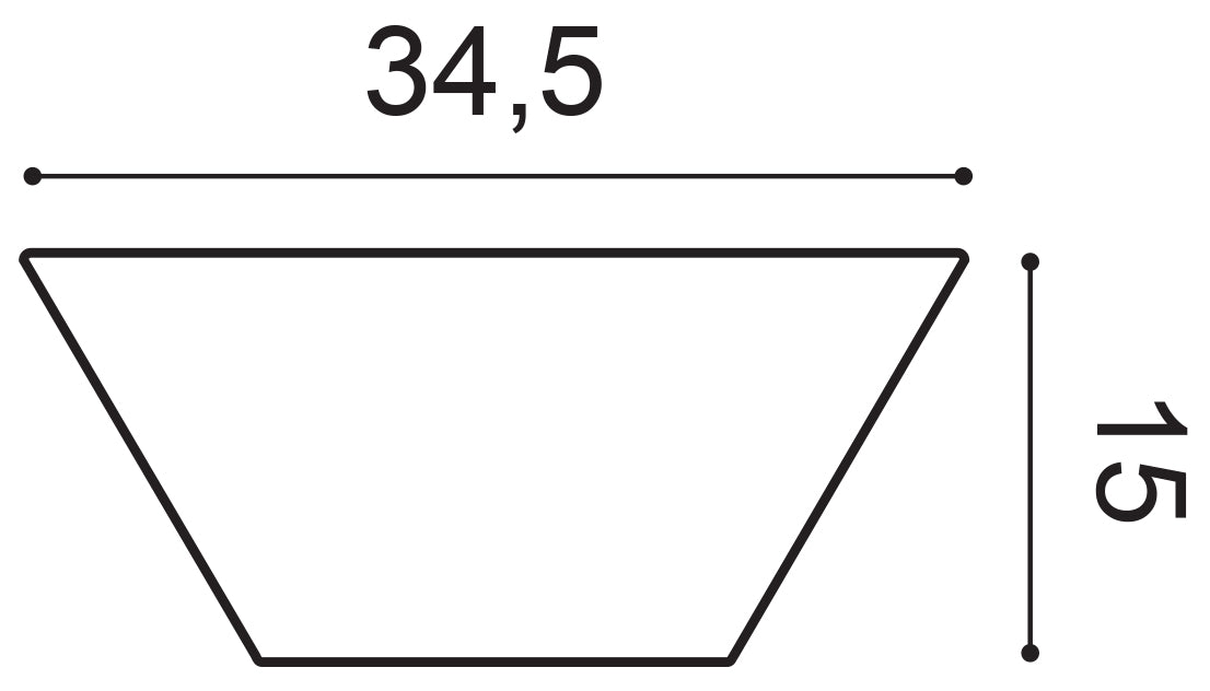 W101 Decorative Element L15xH2.9xW34.5 (cm)