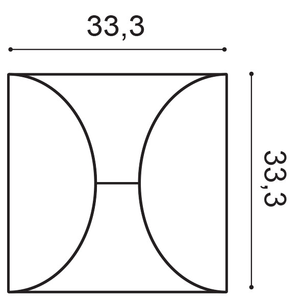 W107 Decorative Element L33.3xH2.9xW33.3 (cm)