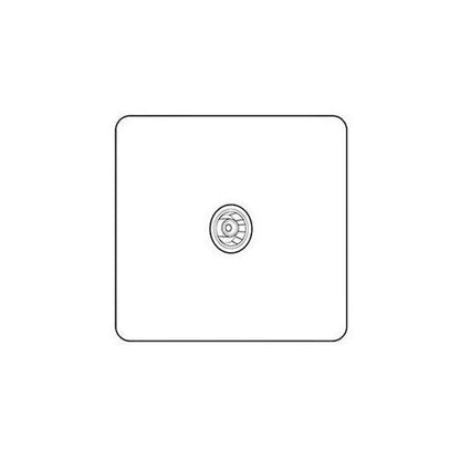 Hoxton Paintable Range Primed White (Paintable) 1 Gang Isolated TV Coaxial Socket