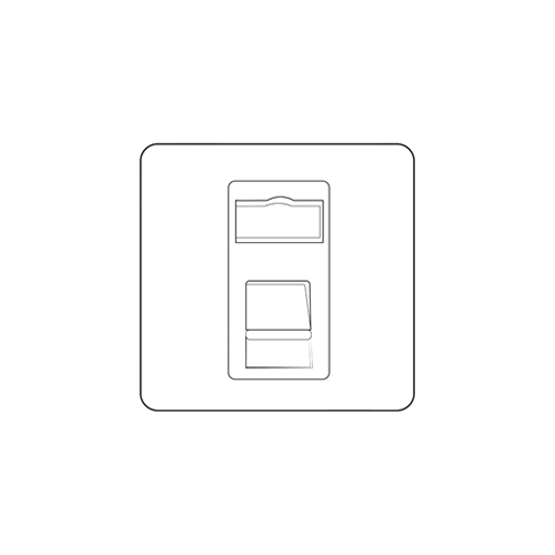 Elite Flat Plate Range Satin Chrome Switches & Sockets, T03 - 1 Gang RJ11 by Heritage Brass By M-Marcus