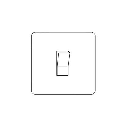 Hoxton Paintable Range Primed White (Paintable) 1 Gang 2-Way Rocker Switch by Heritage Brass By M-Marcus