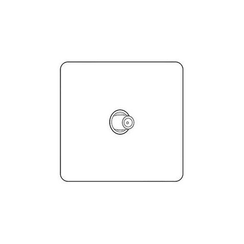Elite Stepped Plate Range Polished Brass Switches & Sockets, S01 - 1 Gang Satellite Socket by Heritage Brass By M-Marcus