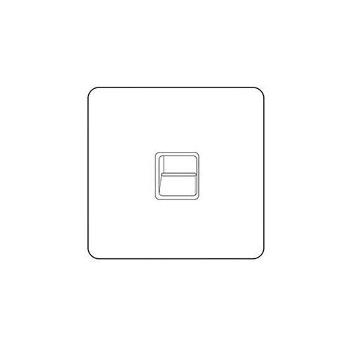 Clarity Perspex Range Clear Perspex (Project Finish) 1 Gang Secondary Line Socket