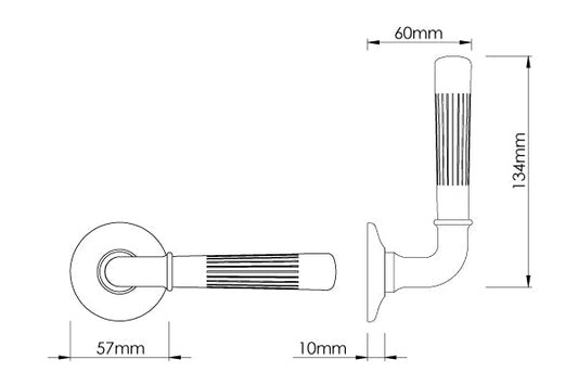 Croft - Brooklands Door Handle on Covered Rose 111COV57A by Croft Ironmongery