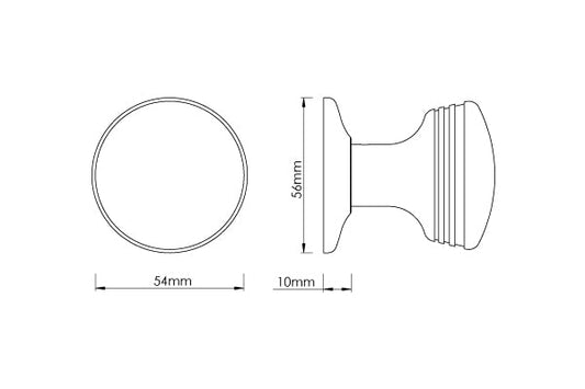 Croft - Legacy Door Knob on Reeded Rose 116COV57C by Croft Ironmongery