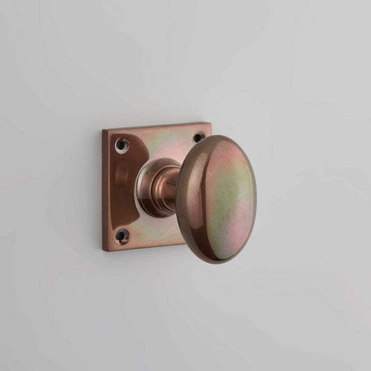 Croft - Oval Mortice Knobs on Square Rose 1754SQ by Croft Ironmongery