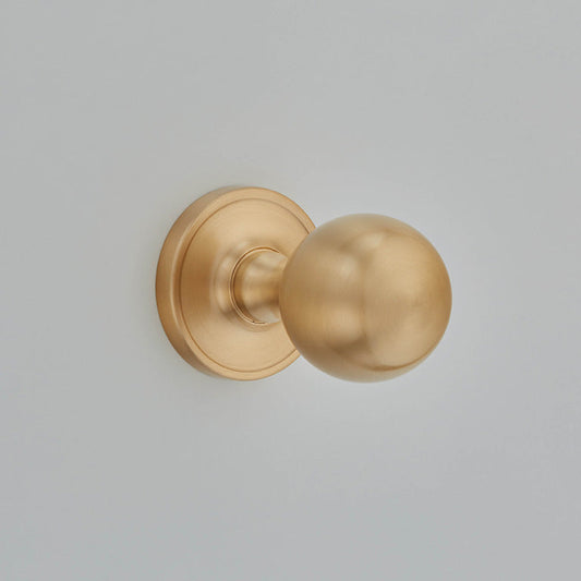 Croft - Large Ball Mortice Knobs on Raised Edge Covered Rose 1756LCOV65B by Croft Ironmongery