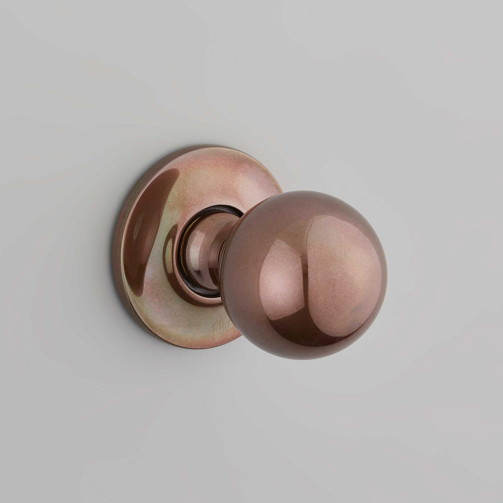 Croft - Ball Mortice Knobs on Plain Covered Rose 1756COV57A by Croft Ironmongery