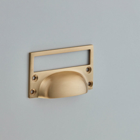 Croft - Cast Drawer Pull c/w Card Frame 1822 by Croft Ironmongery
