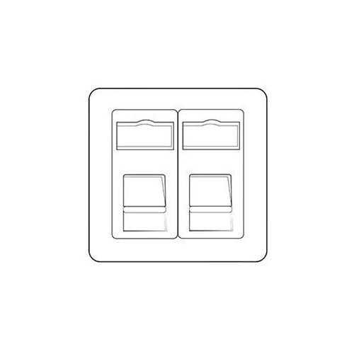 Mode Range Matt White 2 Gang Master Line Socket