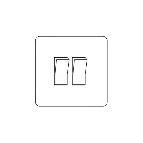 Windsor Range Aged Brass Switches & Sockets, WN50 - 2 Gang Rocker Switch by Heritage Brass By M-Marcus