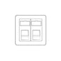 Clarity Perspex Range Clear Perspex (Project Finish) 2 Gang Secondary Line Socket