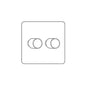 Clarity Perspex Range Clear Perspex (Project Finish) 2 Gang TED Dimmer (Compatible with LED Lamps)