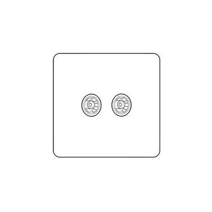 Clarity Perspex Range Clear Perspex (Project Finish) 2 Gang TV Coaxial Socket
